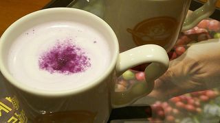 紫いものラテ