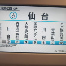 車内モニター画面の様子