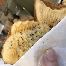 あんこが透けて見えるたいやき