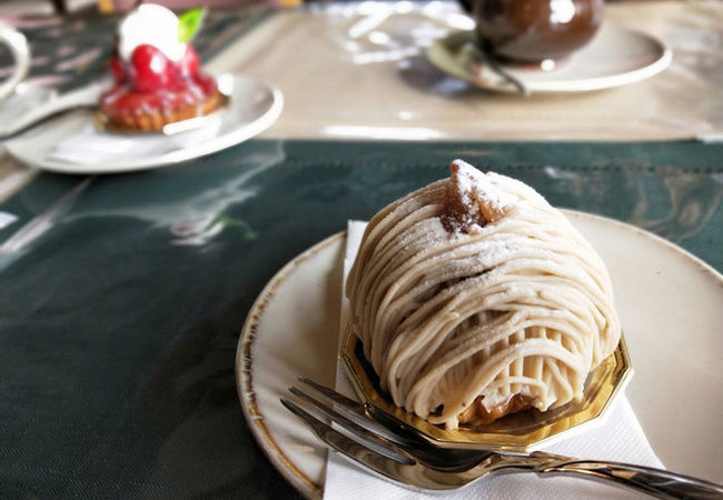 カフェで笠間の激ウマモンブランがいただける、最高だ&#9825;