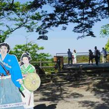 この右の奥のフェンスのところです。