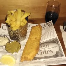 ここで食べたフィッシュアンドチップス
