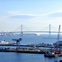 部屋からの眺望。ベイブリッジ