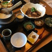 魚のあら煮が人気のランチ