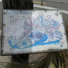 リトルトンの観光地図パネル