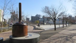 開放感ある広場です