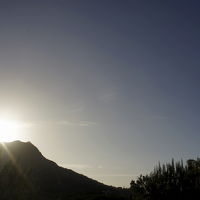 ベランダからのダイヤモンドヘッドの眺め