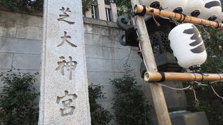 ビルの合間の神社