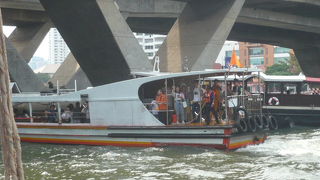 チャオプラヤー川のエクスプレスボートは、早くて便利ですが、自らの現在位置の確認等、注意も必要です。