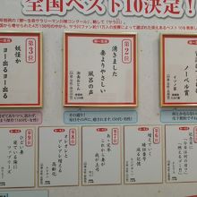 北ギャラリーに代々のサラリーマン川柳があります。