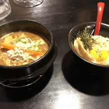 スープカレーつけ麺です。