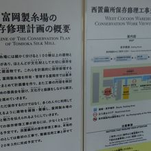 保存修理工事の案内板