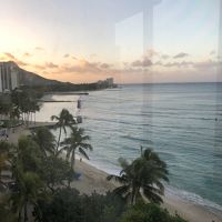 窓からダイヤモンドヘッドが見えました！