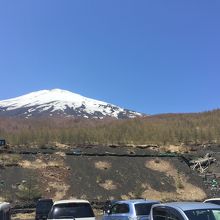 五合目から見た富士山頭。