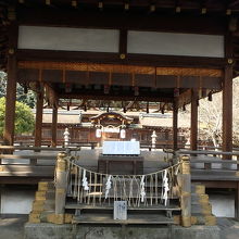 台風倒壊前の拝殿