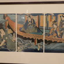 日本の浮世絵版画が沢山展示されていました