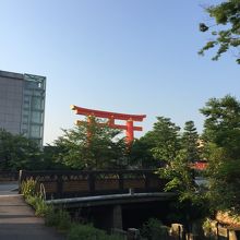 遠くから見た大鳥居