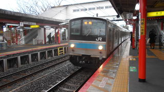 単線で、快速電車も競争力がないが、その分ローカル色がある。