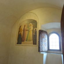 修道士の個室にもアンジェリコのフレスコ画