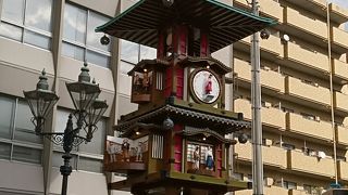 駅前にあるカラクリ時計