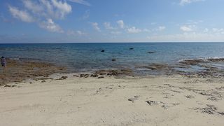 干潮時は岩が露出