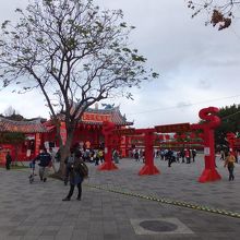 円山駅前にて 台北のランタンフェスティバルの昼間の会場