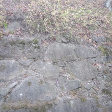 本丸跡外郭石垣の北側は、ワイルドな積み方になっています