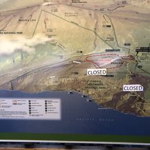 今回の爆発で溶岩流が流れた方向は行けません。