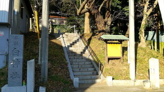 脇に遊具がある神社