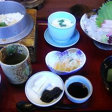 釜めしぶり刺身定食