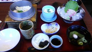 釜めしぶり刺身定食