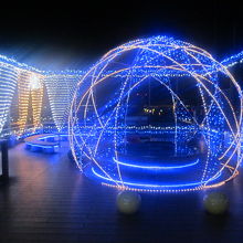 展望デッキの電飾１