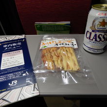 車内販売のビールセット