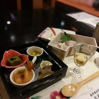 夕食の先附と造り