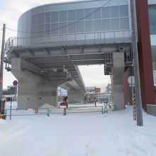 古い跨線橋のあった所　今はリニューアル