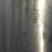 本堂の周辺の施設について、説明の図があります。理解が難しい。