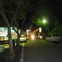 夜の猫空の風景