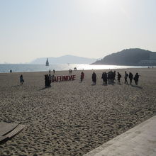 日中の海雲台ビーチ