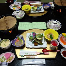 夕食は味も量も大満足