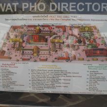ワット･ポーの案内図です。広い敷地で、見るところが多いです。