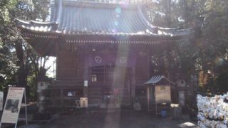 本堂と向き合っている