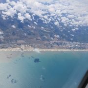 アラカジュ空港着陸寸前の海岸線の美しさ