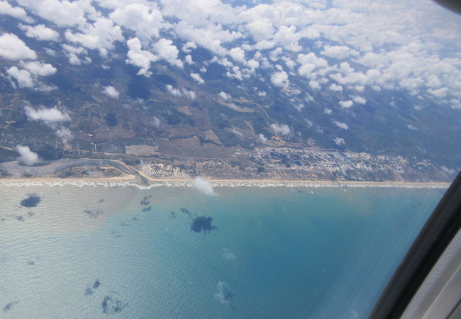 アラカジュ空港着陸寸前の海岸線の美しさ