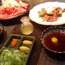 ローストビーフと焼しゃぶ