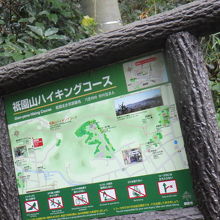 案内板横からコースです