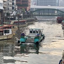 神田川の清掃の様子