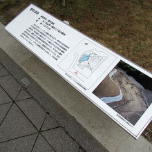 建設前の調査で武家屋敷の遺構が発見され、保全されていました