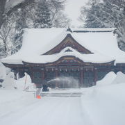 厳冬期の護国神社の様子