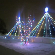 冬の夜の常磐公園イルミ２。