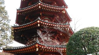 非常に目立つ五重塔